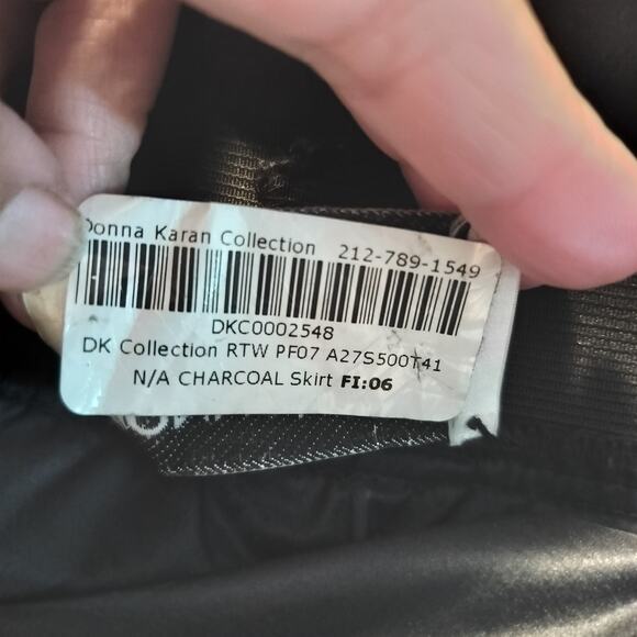 SK171) Donna Karan Collection Charcoal Pleated Tiered Pullon Full Skirt Small? - Picture 7 of 7